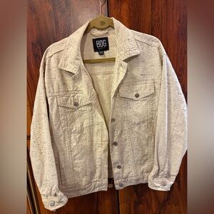 Urban Outfitters BDG Speckled Cream 100% Cotton Jacket - Unisex Medium